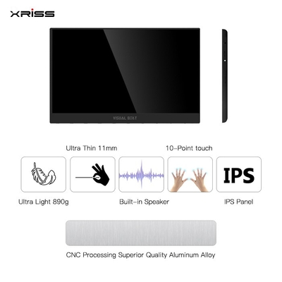 Venta al por mayor Monitor portátil de 15,6 pulgadas FHD 4K Touch no touch Monitor portátil de pantalla con puerto HDMI tipo-c