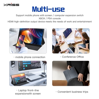 Venta al por mayor Monitor portátil de 15,6 pulgadas FHD 4K Touch no touch Monitor portátil de pantalla con puerto HDMI tipo-c