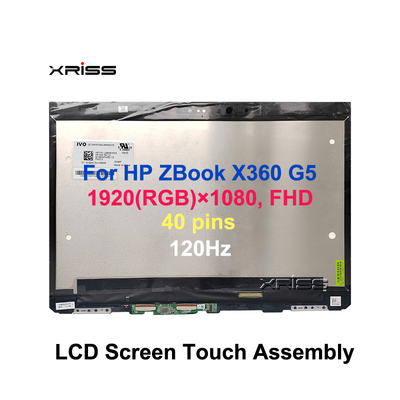 15.6 Ensamblaje de pantalla táctil LCD LED para HP ZBook Studio x360 G5 FHD 40 pines